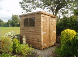 Another 8 by 6 pent shed with windows