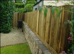 Close-board fencing beside a drive