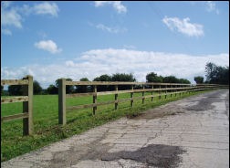 A long run of new post and rail