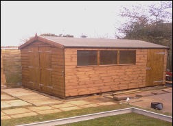 A 12 by 10 shed with windows