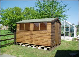 A plain 12 by 10 shed