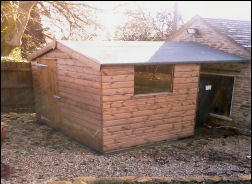 A timber oil shed