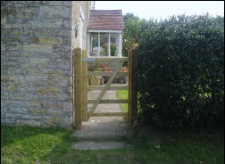 A five-bar gate on new posts
