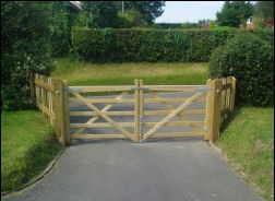 A field gate across a track